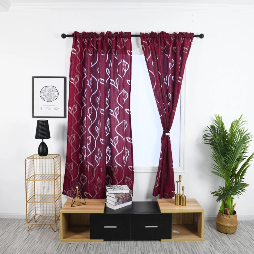 100x130cm Semi Blackout Curtains Blind Panel Fabrics For Window Purple Curtains Living Room Window Treatment Purple Black White Curtains AliExpress