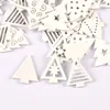 50pcs 22-30mm Wood Crafts white christmas trees DIY Scrapbooking For Wooden Ornament Home Decoration Sewing Accessories M2216 ► Photo 3/4