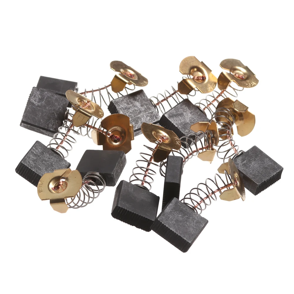 10Pcs Carbon Brushes Graphite Copper Motor Set Tight Copper Wire for Electric Hammer/Drill Angle Grindern Rotary Tool carbon brush