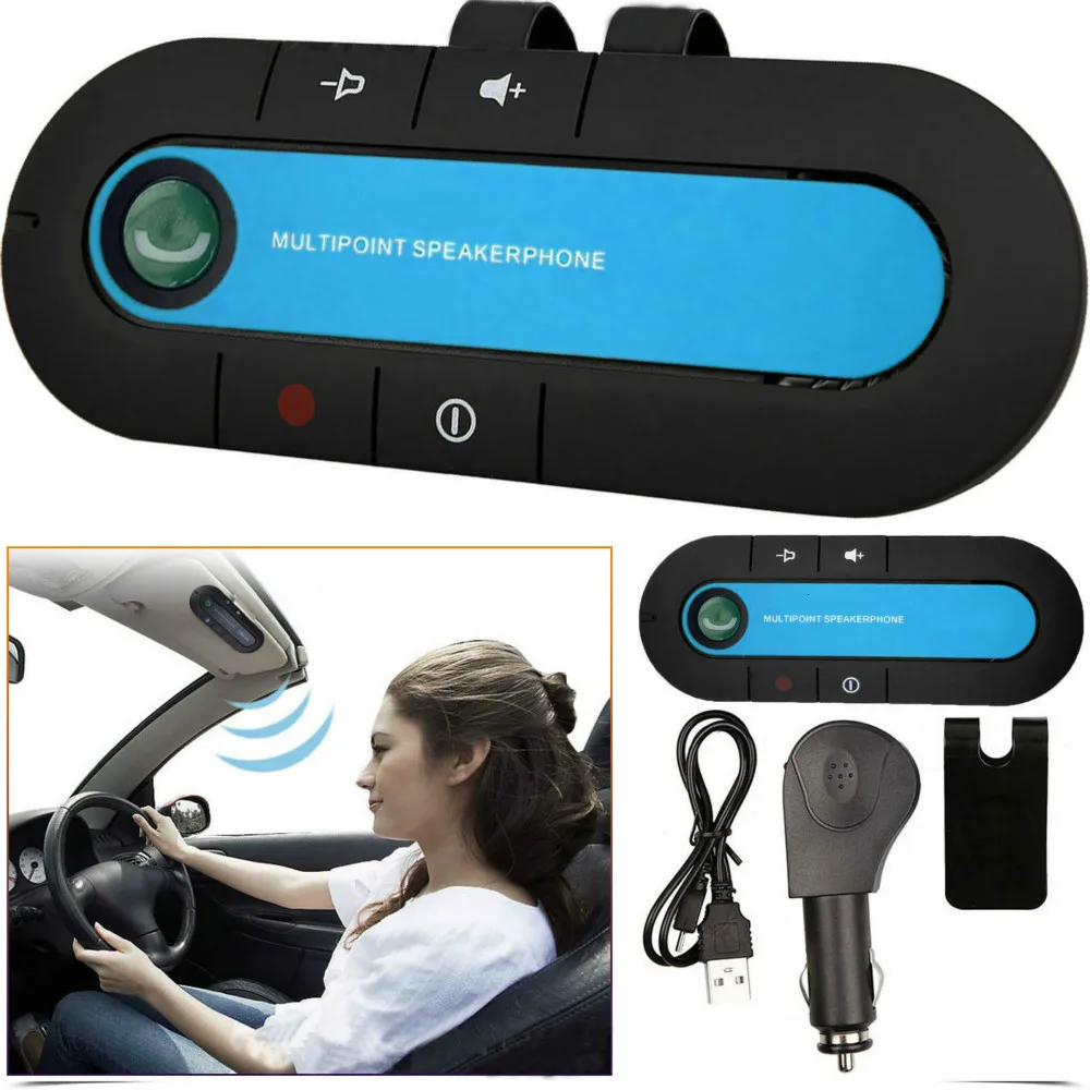 Портативный автомобильный bluetooth-приемник для громкой связи с зажимом и солнцезащитным козырьком, bluetooth, автомобильный мобильный автомобильный беспроводной музыкальный приемник