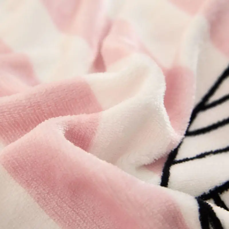 Роскошный комплект постельного белья фланелевый мультфильм розовый Кот пододеяльник набор королева размер постельное белье валентинка Милая кроватка лист детское постельное белье