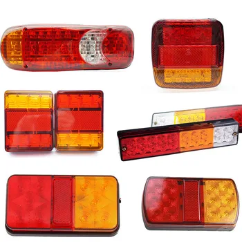 

2 PCS Waterproof 12V 24 Truck LED Tail Light Rear Lamp Stop Reverse Safety Indicator Fog Lights for Trailer Truck Car Taillights