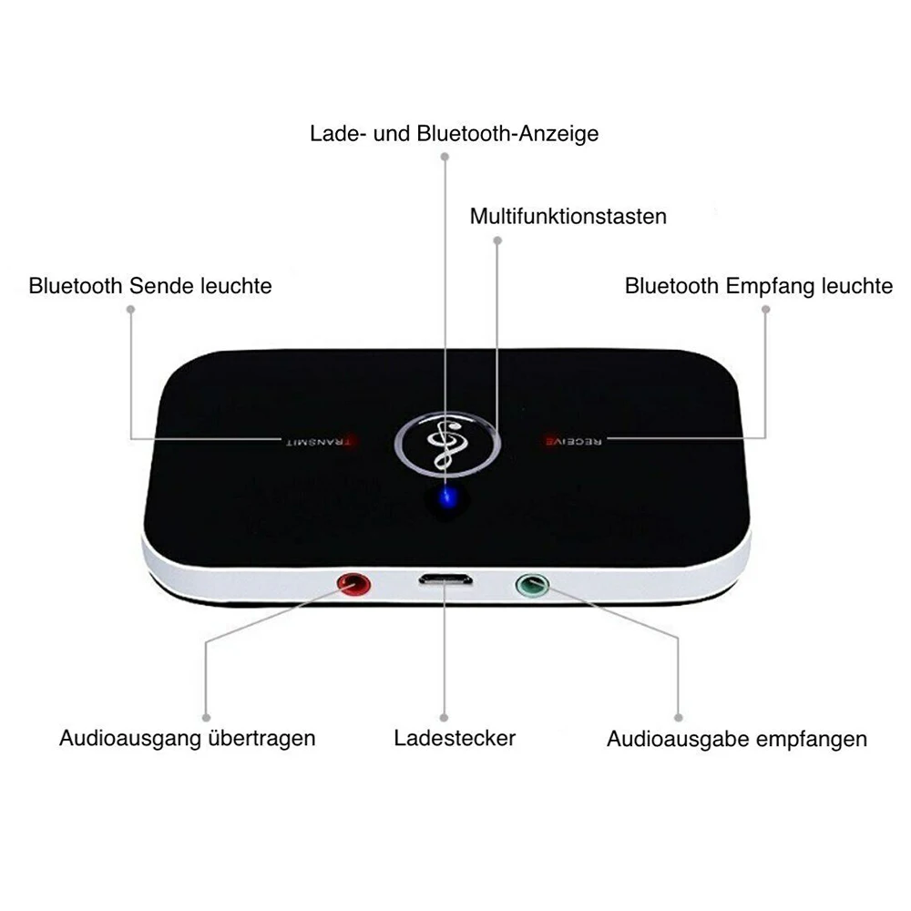 Bluetooth 5 0 Audio Transmitter Receiver B6 Wireless RCA 3 5mm Aux Jack USB Dongle Stereo Music Adapter for Car PC TV Headphones