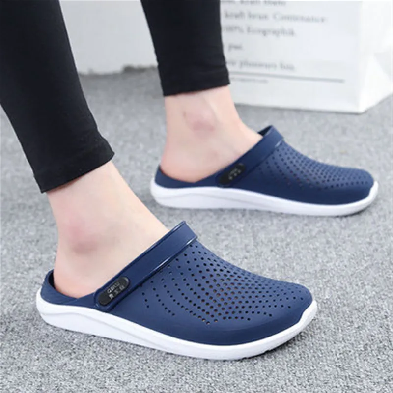 

2020 Unisex Flat Slippers Outdoor Breathable woman and man Beach Sandal Summer Comfortable Men's Slides Female Walking Sneakers