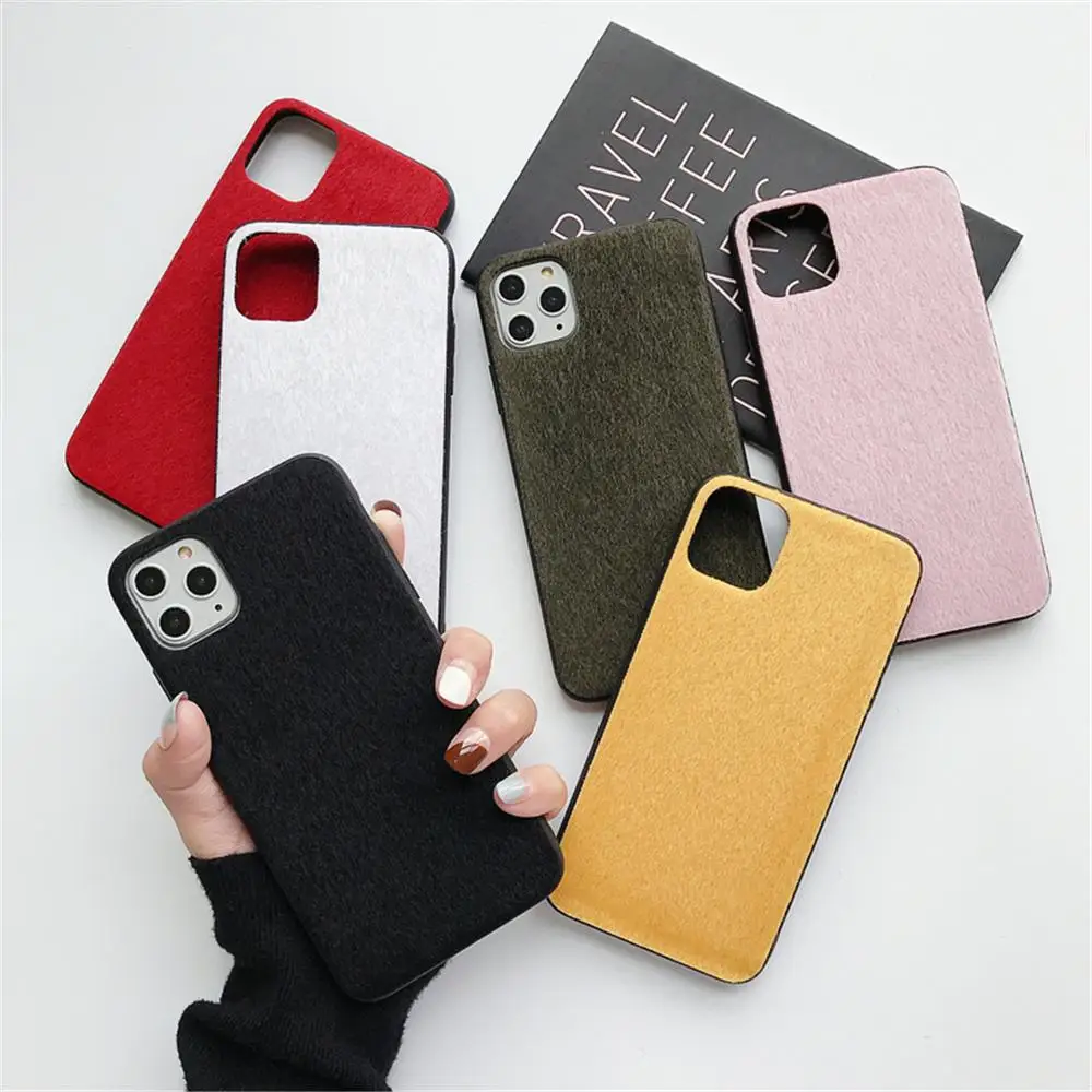 Fashion Warm Plush Fabrics Phone Case For samsung s8 s9 10 plus lite a10 20 60 50s m20 note 9 pro a10s Color Back Cover Cases |
