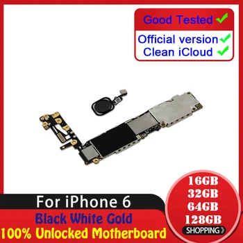 

Clean iCloud For iPhone 6 Motherboard With Touch ID,100% Original Unlocked For iPhone 6 Logic Board Black/Gold/White Touch ID