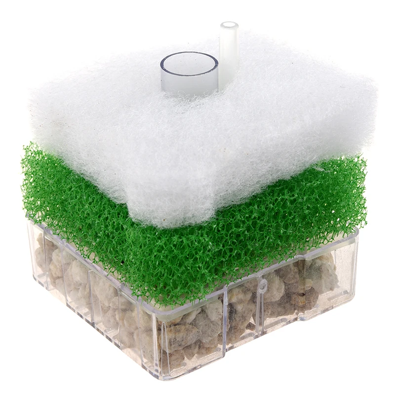 New XY-2011 Air Driven Biochemical Bio Corner Sponge Filter for Aquarium Fish Tank