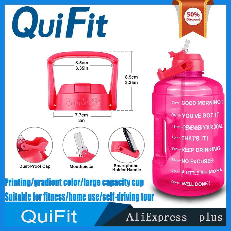 Best Deal for SLUXKE 1 Gallon Big Water Bottle, 128oz Leakproof BPA Free