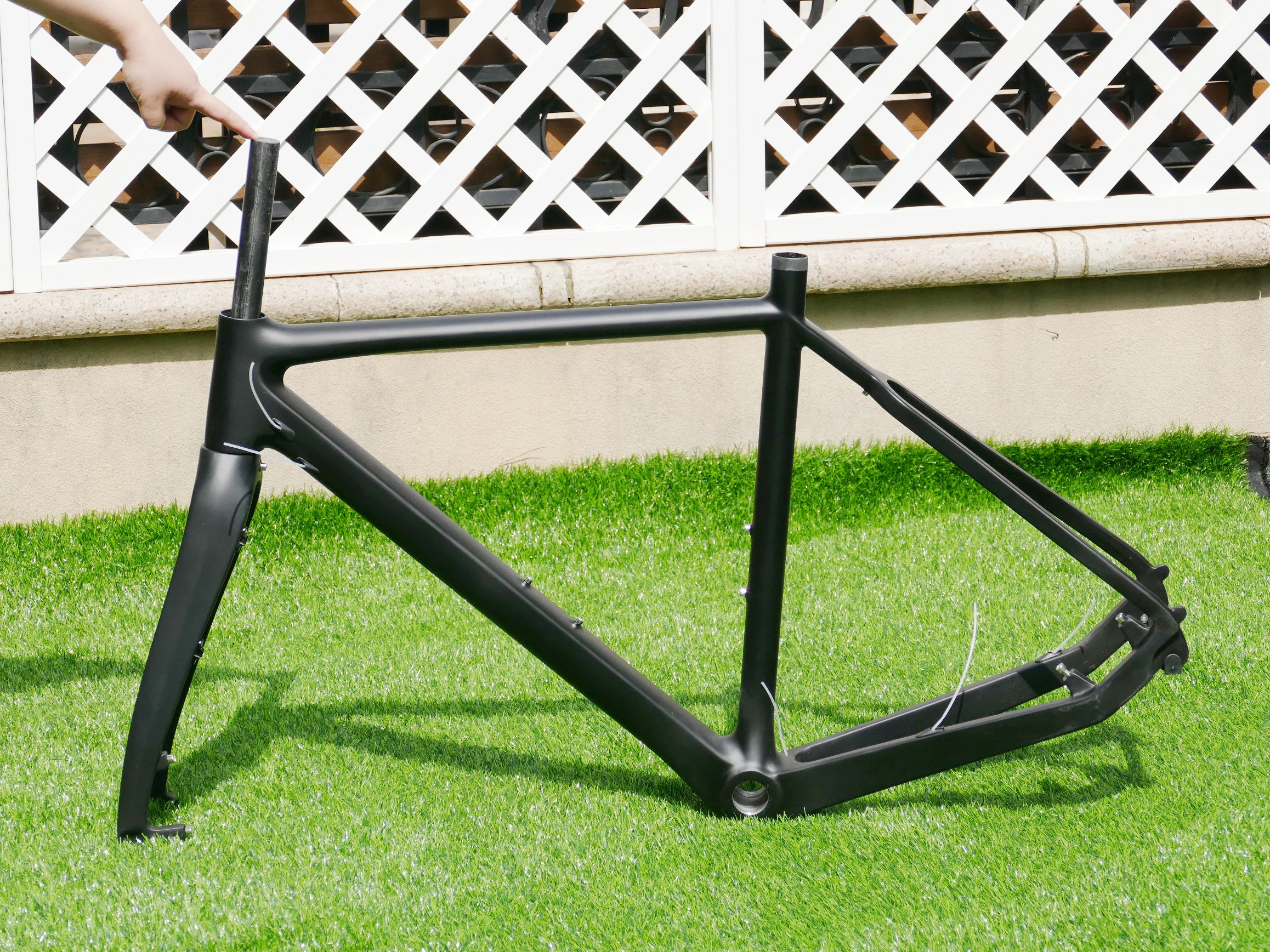 Полностью карбоновый UD матовый циклокросс гоночный велосипед велосипедная Рама