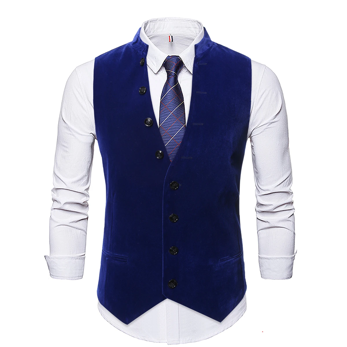 

HEFLASHOR 2019 Men's Suit Vest men's Vest men's Casual Sleeveless Solid Color Jacket Business Men Suit Jacket Slim Tailoring