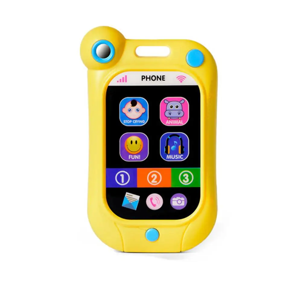 Kuulee Baby Early Learning Simulation Smart Touch Screen Phone Stop Crying Cellphone Music Toys Child Interesting Toys - Цвет: yellow