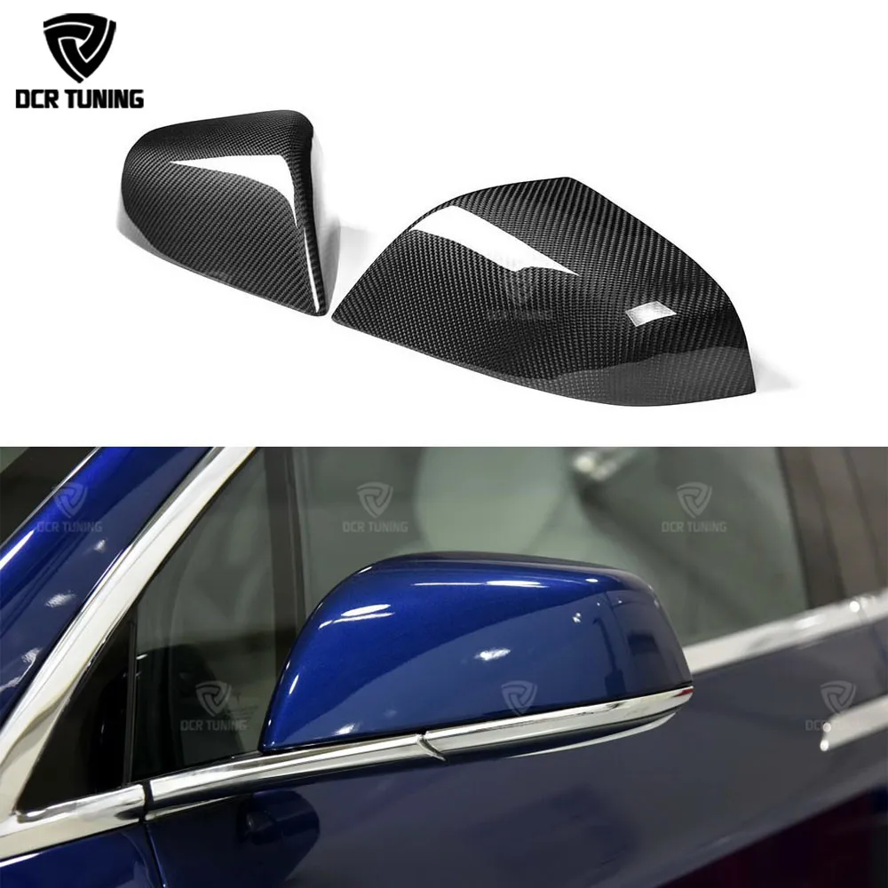 Крышка для зеркала из углеродного волокна Tesla model X 75D 90D F90D P100D крышка заднего вида