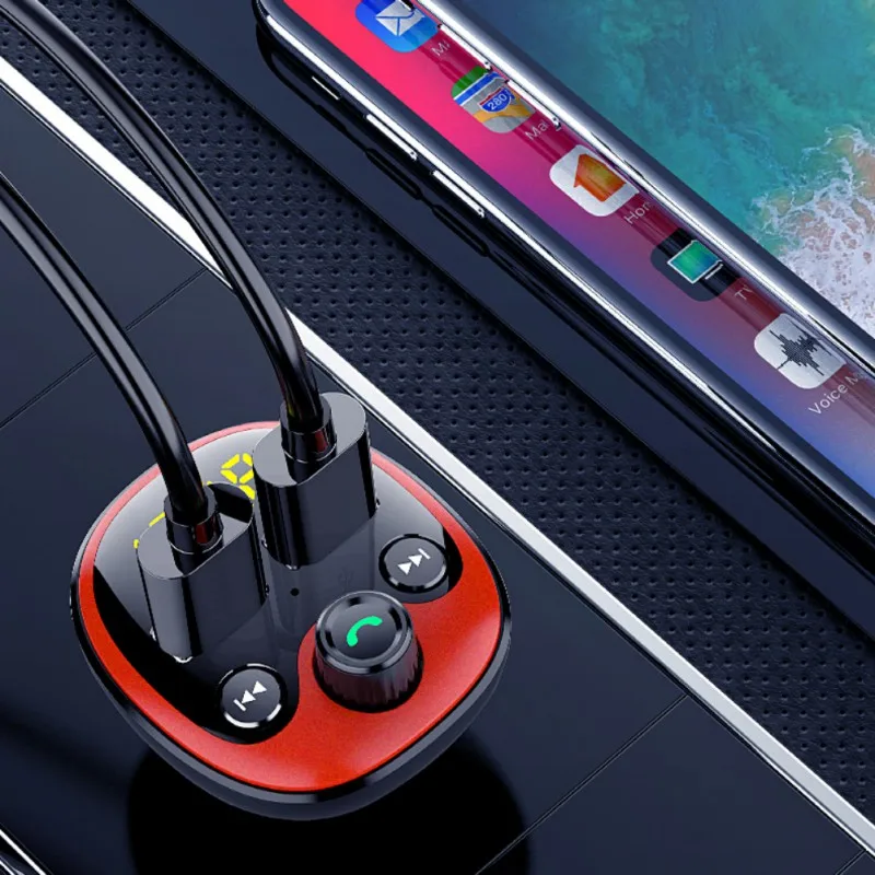 Fm-передатчик модулятор Bluetooth Handsfree автомобильный комплект MP3 аудио плеер двойной USB Автомобильное зарядное устройство прочный