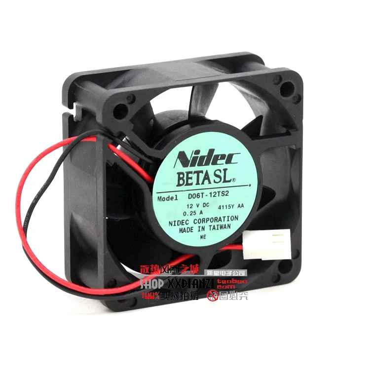 D06T-12TS2 6025 0.25A 12V двойной шариковый подшипник 6 см вентилятор охлаждения