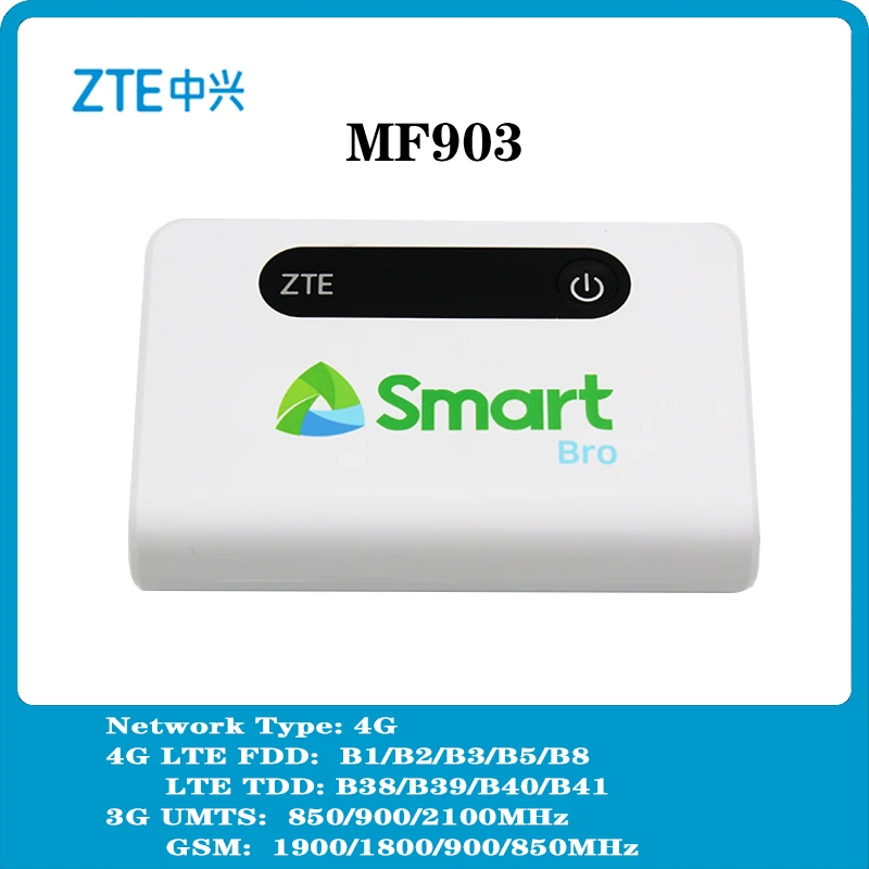Bank com Porta Wi-fi com 5200mah Desbloqueado Novo Lte Bolso Roteador Power Lan Zte Mf903 4g 1 Computador e Escritório