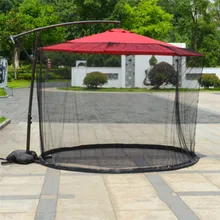 

300x230cm Umbrella Cover Mosquito Netting Screen For Patio Table Umbrella Garden Deck Furniture Zippered Mesh Enclosure Cover