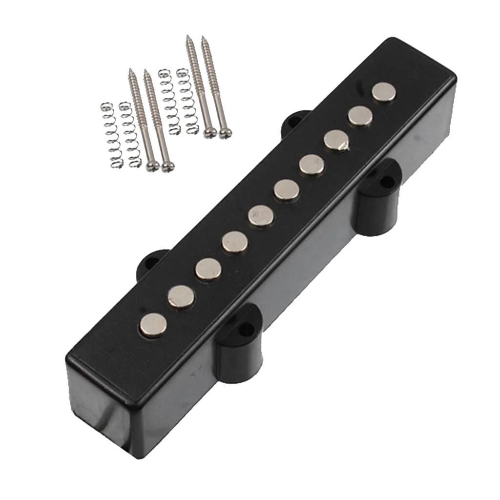 2Pcs Guitar Double Coil Bridge And Neck Pickup Pickup Set For 5 String E-Bass, Black