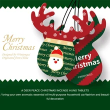 AOZBZ Рождественский автомобиль духи диффузор автомобиль духи, устанавливаемое на вентиляционное отверстие в салоне автомобиля запах автомобиля духи авто Декор в виде оленьих рогов и аромат бумаги освежитель воздуха для автомобиля