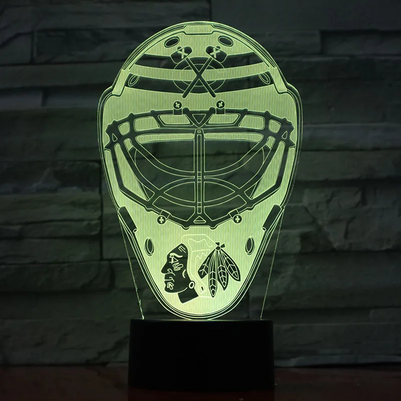 3D-1090 художественное украшение Американский шлем регби люминария настольная лампа подарок для ребенка день рождения кровать украшение комнаты Прямая поставка