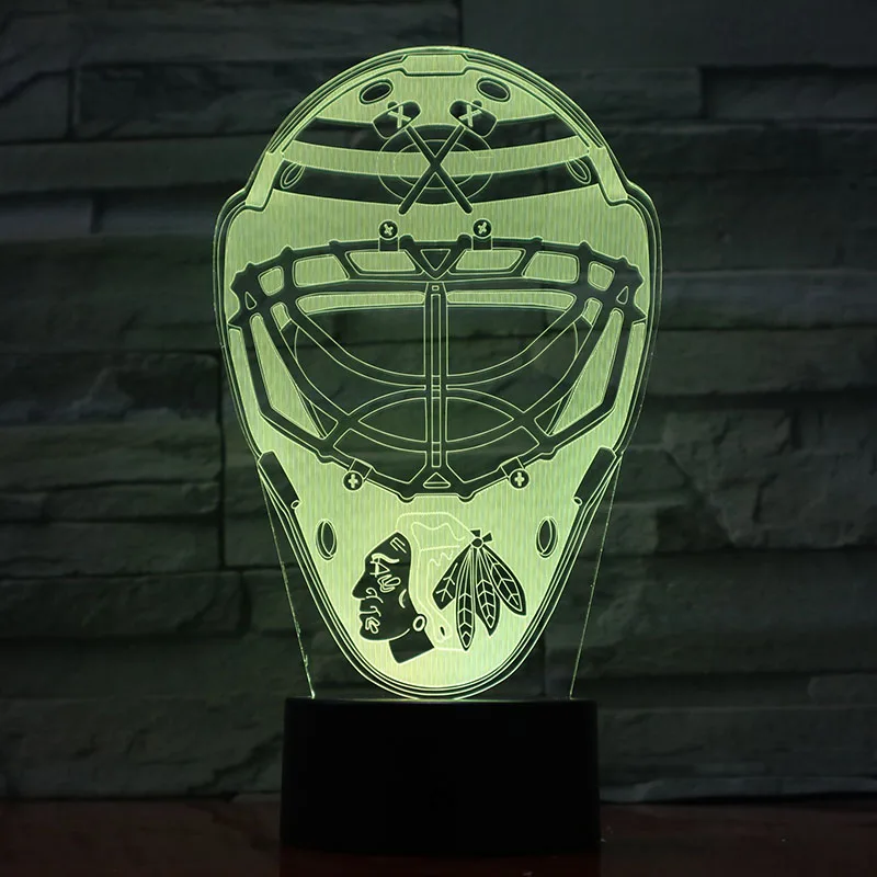 3D-1090 Art Decoration American helmet rugby Luminaria Table Lamp Gift For Kid Baby Birthday Bed Room drop ship | Лампы и освещение
