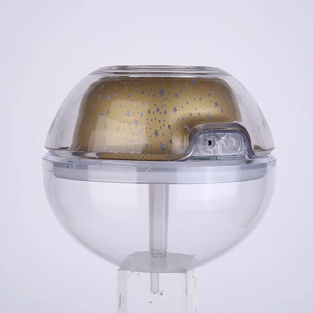 

USB Air Humidifier Essential Oil Diffuser LED Projector Light Crystal Night Lamp Mini Portable Home Humidifier