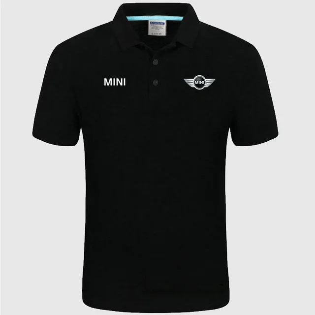 Высокое качество, мини-поло с логотипом, Классическая брендовая мужская рубашка поло, мужская повседневная однотонная хлопковая рубашка поло с коротким рукавом f