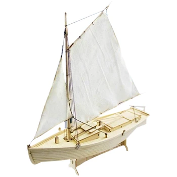 

DIY 1:30 Assembling Building Kits Ship Model Wooden Sailboat Toys Sailing Model Assembled Wooden Kit