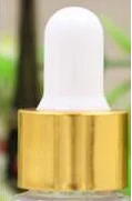 gold white 6 шт./лот, 100 мл, 50 мл, 30 мл, 20 мл, 15 мл, 10 мл, 5 мл, флакон-капельница из янтарного стекла для эфирного масла, флаконы для эфирных капель, косметические контейнеры - Цвет: gold white