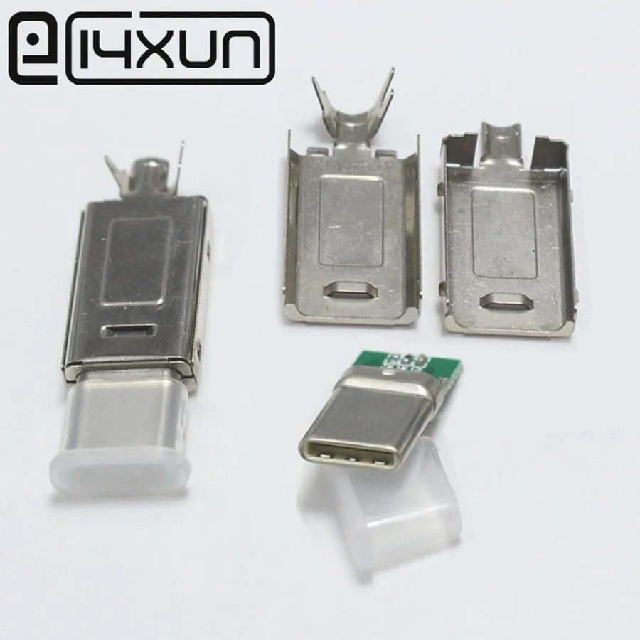 Original 5Set USB 3.1 Type-C to Type C OTG Data Plug Double-sided plug for DIY Charging Connector for OD 3.0mm2 Cable