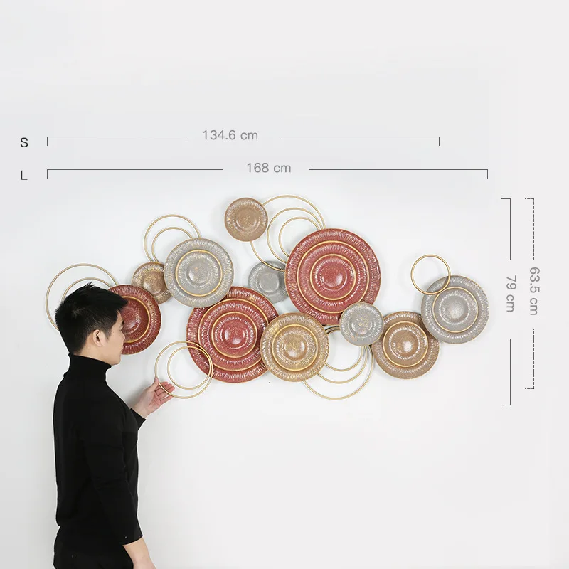Короткие французские Креативные 3D железные настенные украшения для гостиной железные ручной работы скандинавские подвесные украшения дома Прямая поставка