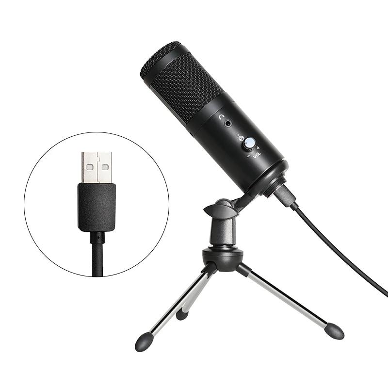 YARMEE USB 컴퓨터 콘덴서 마이크, 전문 PC 노트북 게임용 마이크, 유튜브 스피커, 녹음 및 노래 스트리밍용