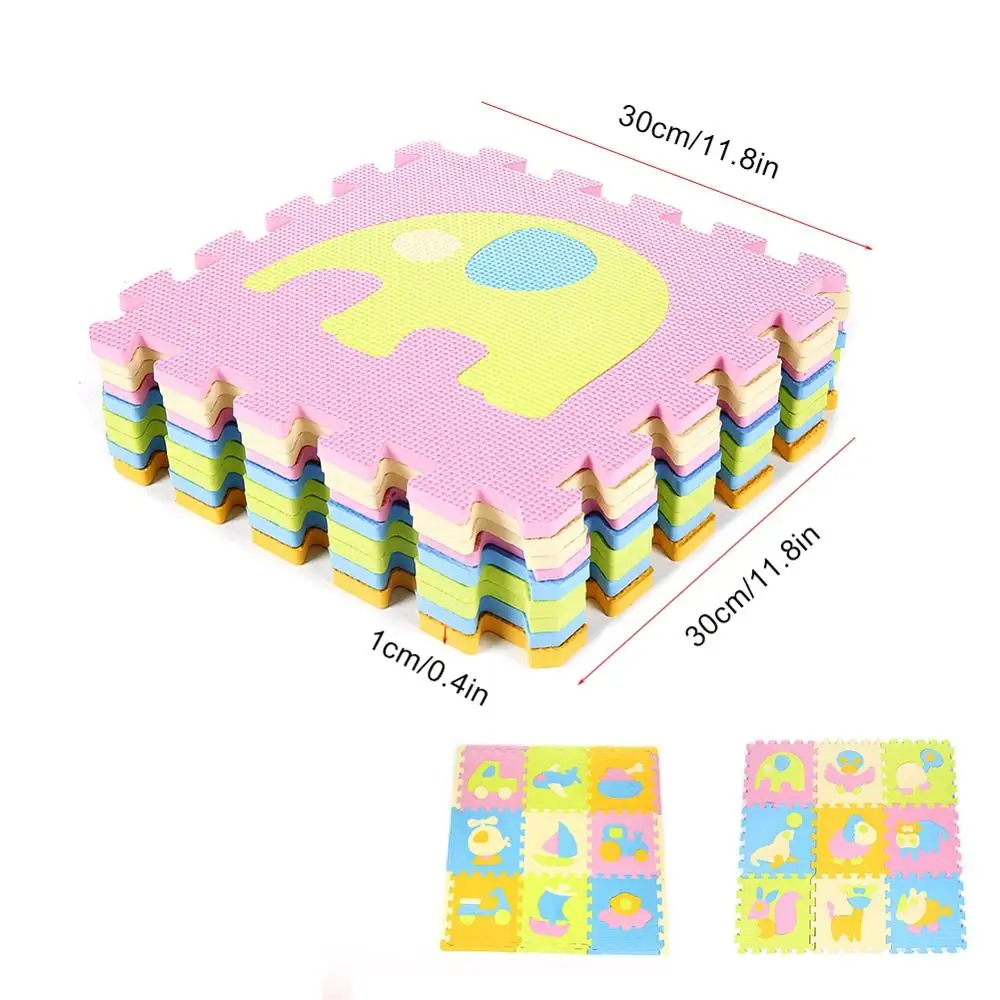 10 шт./компл. 30*30 см животный узор пена головоломка eva детский игровой коврик детские игровые подушечки с мягким Пеноматериалом Детские наколенники для ползания коврик игрушки