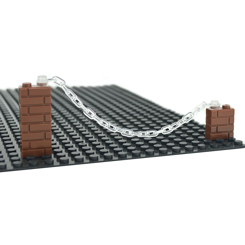 CMC Imports 10 Cadenas De Bloques De Construcción 12,7 Cm – Eslabones Compatibles Con Ladrillos, Color Gris Oscuro (851)
