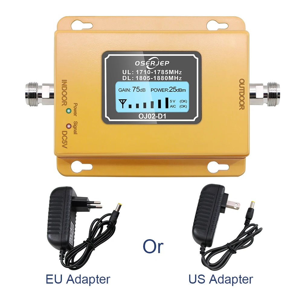 GSM LTE 1800 lcd 70dB усиление 2g 4g повторитель сигнала для сотового телефона DCS 1800MHz мобильный усилитель GSM усилитель сигнала с антенной