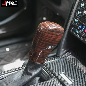 

JHO Wooden Grain Car Gear Shifter Knob Overlay Cover Trim Accessories For Ford Explorer 2016-2019 2018 2017 Limited XLT Sport