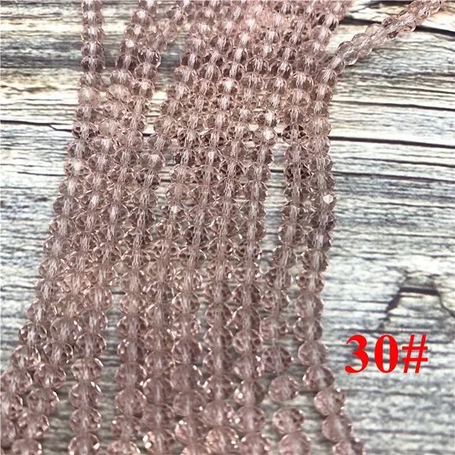 2x3mm/3x4mm/4x6mm Crystal Rondel Beads Faceted Glass Beads For Jewelry Making DIY Female Bracelet Necklace Jewelry NO.30