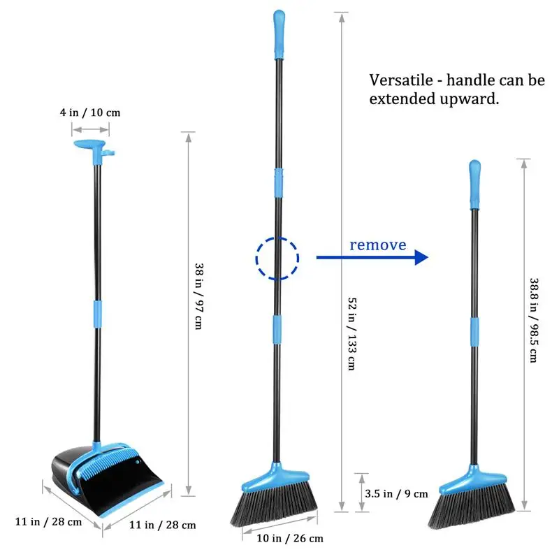 1 Набор метла и совок для мусора расширяемая легкая сборка высокая прочность очистка набор для протирания для дома офиса