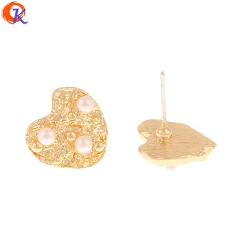 

Cordial Design 100Pcs 13*14MM Jewelry Accessories/Earring Stud/Imitation Pearl/Heart Shape/Hand Made/Earring Findings/DIY Making