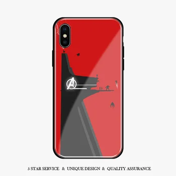 

Avengers stark tower Tempered glass soft silicone Phone case shell cover For iPhone 5 5S SE 6 6S 7 8 Plus X Xr Xs 11 PRO Max