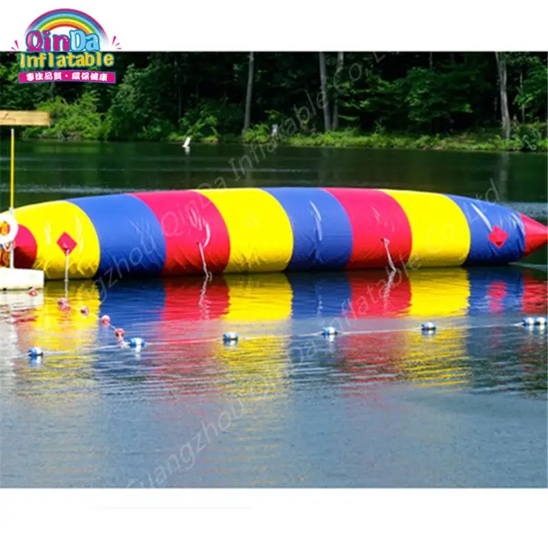 12m*3m Giant Inflatable Water Jumping Pillow,Water Catapult Blob Island Float Air Bag For Custom Pool Floats Pillow,          s