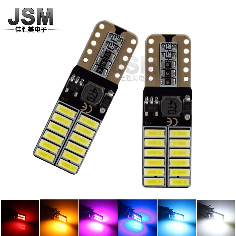 

Car Led Decoding T10 4014 24smd High Brightness Constant Current Decoding Width Lamp License Plate Lamp Clearance Sale Items