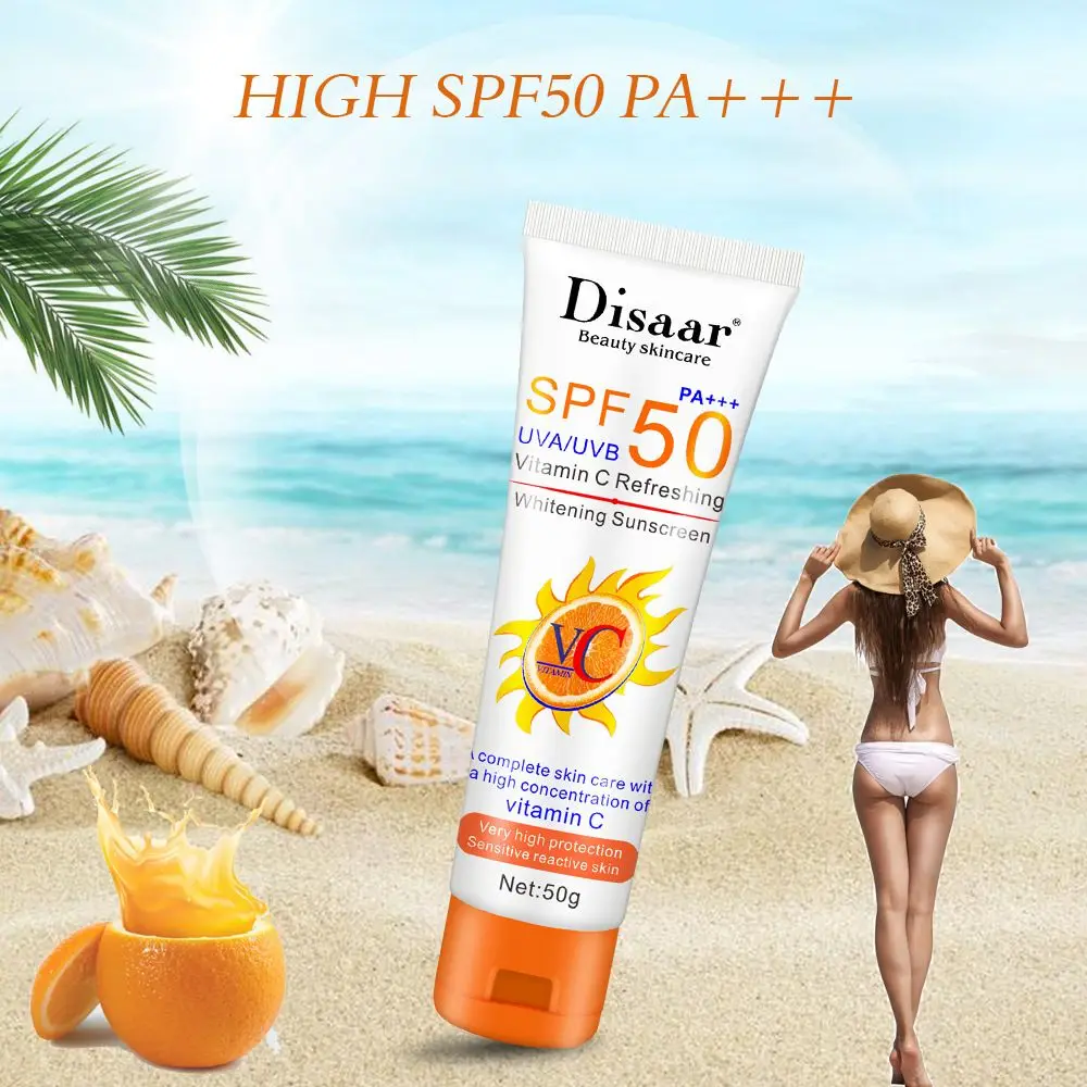 Disaar Vitamin C Sunscreen Protetor Solar Uv Radiation Sunscreen Body Cream Oil-control SPF50+ Moisturizing Sun Screen