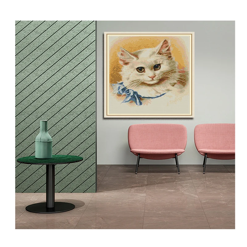Joy Sunday Kitty ношение галстук-бабочка вышивка крестиком наборы с принтом Китайская вышивка рукоделие подходит для детской комнаты