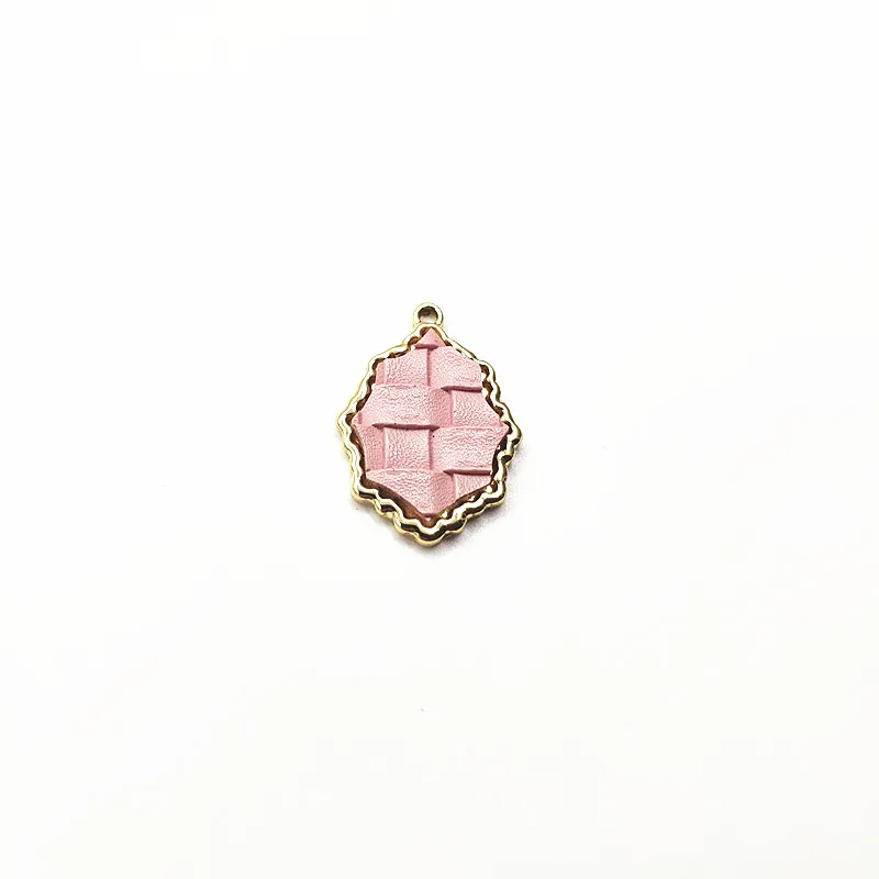 pink Новое поступление! 28x20 мм 50 шт. цинковый сплав с ПУ овальной формы Шарм для сережек аксессуары части, ювелирных изделий DIY - Цвет: pink