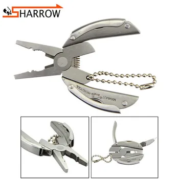 

1pc Stainless Steel Pliers Multi-function Folding Knife Archery Equipment Repair Tool 5 in 1 Wrench Outdoor Hunting Accessories