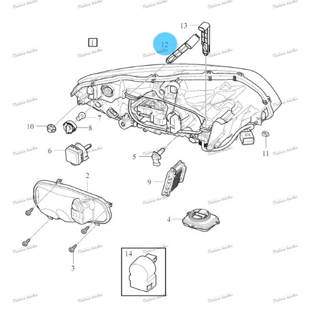 Для VOLVO XC60 2010- жизнь и правая фара Фара якорная заглушка 30763154 30763155