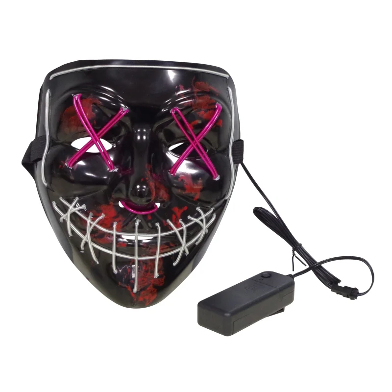 EL Хэллоуин СВЕТОДИОДНЫЙ маска для очистки маски для выбора тушь для ресниц костюм DJ вечерние светящиеся маски Светящиеся в темноте