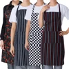 New Style Striped Plaid Long Man Women Waist Apron with Pocket Catering Chef Waiter Bar Chef Waiter Apron Barbecue Kitchen Tool ► Photo 2/6