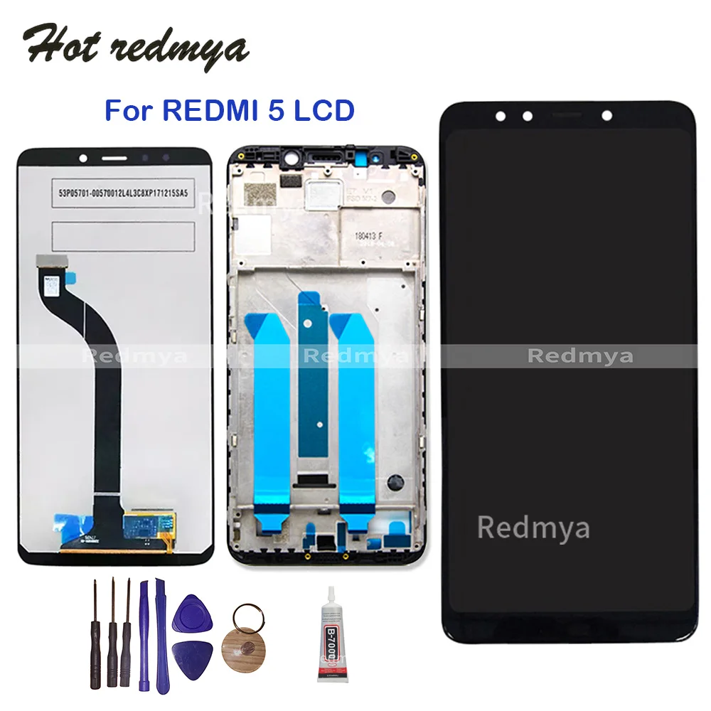 

LCD Display For Xiaomi Redmi 5 Touch Screen Digitizer Assembly Replacement 5.7 inch For Redmi 5 Display Frame +Free Tools