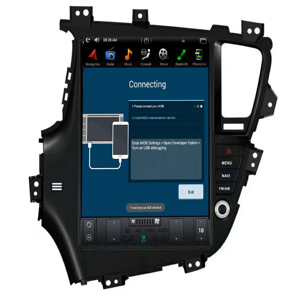 Perfect 2 DIN Tesla Style Car radio Android 9.0 for Kia Optima K5 GPS Multimedia Bluetooth Radio WIFI 4G Stereo AUX HD 13" Touch Screen 4